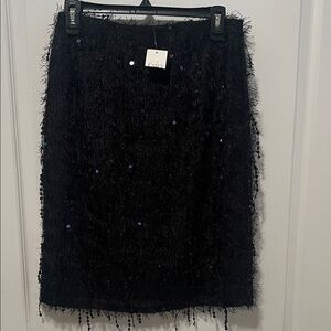 NWT Cato Black Textured Pencil Skirt with Sequins. SIZE: S. Totally cute!